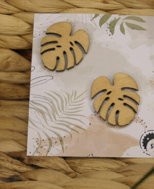 Leseni uhani Monstera - Natur